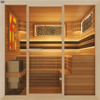 Четырехместная финская сауна Comfort из кедра