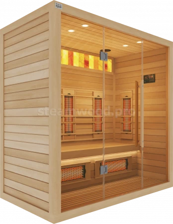 Трехместная инфракрасная сауна Luxury из кедра с керамическими излучателями