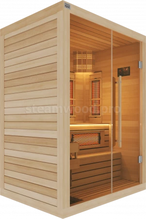 Двухместная комбинированная сауна Luxury из кедра